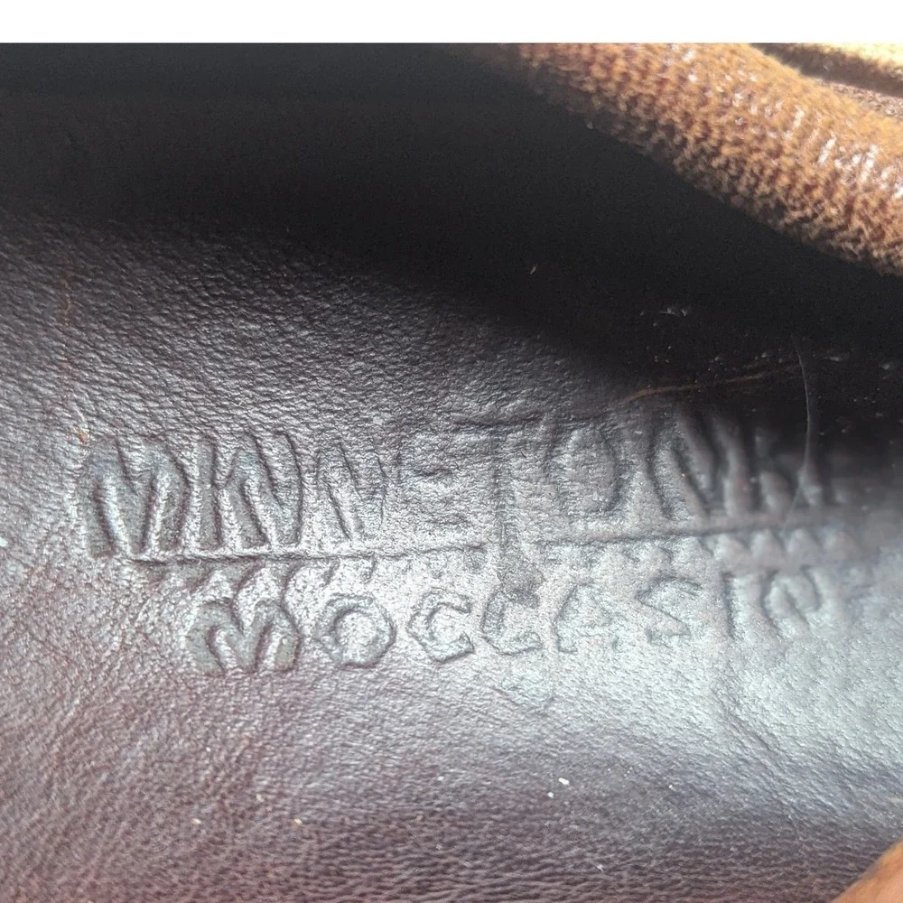 Minnetonka Leather Driving Moccasins Brown Loafers Slip On Driver 10.5
